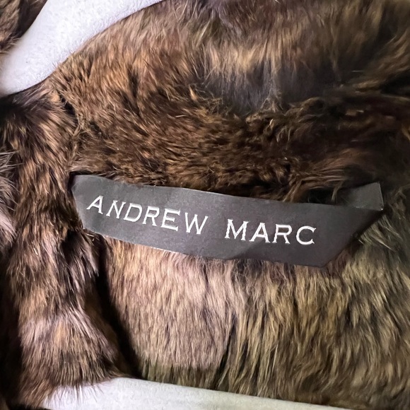 SOLD ! VTG ANDREW MARC Genuine Leather Rabbit Fur Thermolite Jacket - Picture 9 of 16